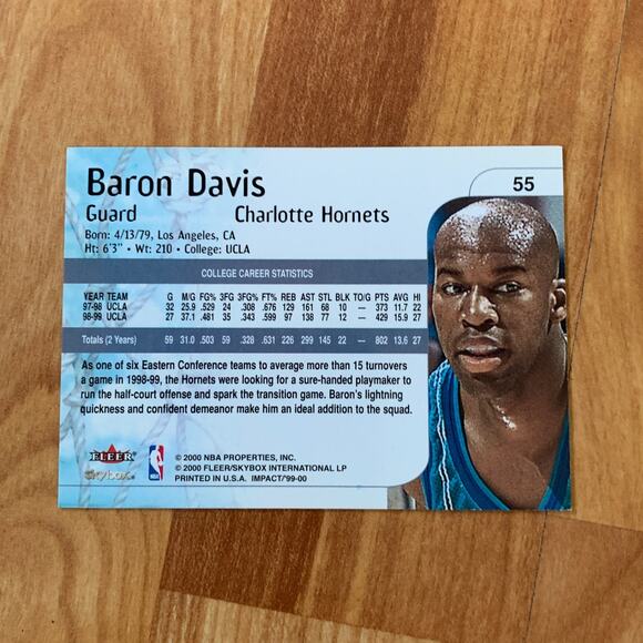 NBA Baron Davis Card - Picture 2 of 2